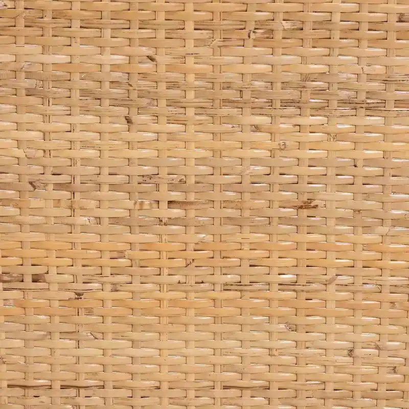 Papua Modern Bohemian Natural Rattan and Acacia Wood Counter Stool