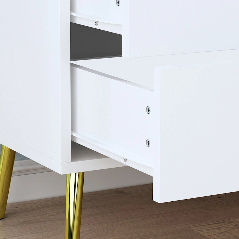 6 Drawer Larget Chest&Dresser With Golden Metal Handles