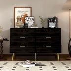 6 Drawer Larget Chest&Dresser With Golden Metal Handles