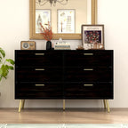 6 Drawer Larget Chest&Dresser With Golden Metal Handles