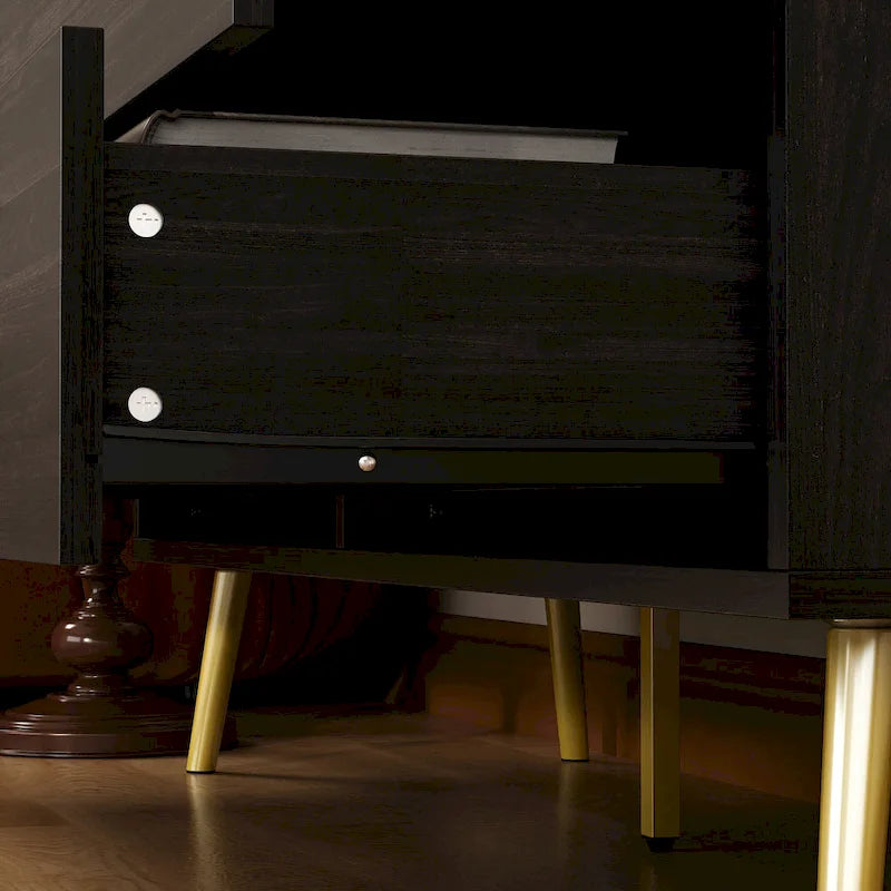 6 Drawer Larget Chest&Dresser With Golden Metal Handles