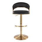Silver Orchid Tatyana Adjustable Bar Stool with Rounded T Footrest (Set of 2)
