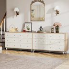 6-Drawer Storage Cabinet Dresser with Metal Legs for Bedroom Living Room Entryway