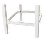 Ellis Swivel Bar Stool with High Back, White with Gray Seat