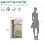 Modern Wide Dresser Storage Tower with 4 Drawers