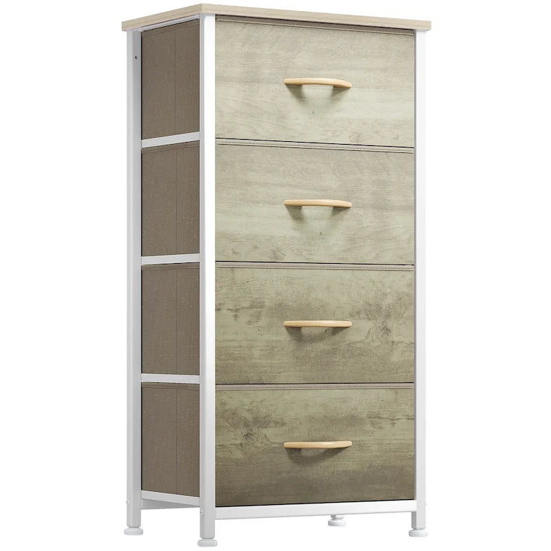 Modern Wide Dresser Storage Tower with 4 Drawers