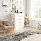 5 Drawers Chest with High Gloss Drawers With Light Storage Cabinet