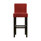 Bennett Red Faux Leather High Back Bar Stools (Set of 2) by iNSPIRE Q Bold