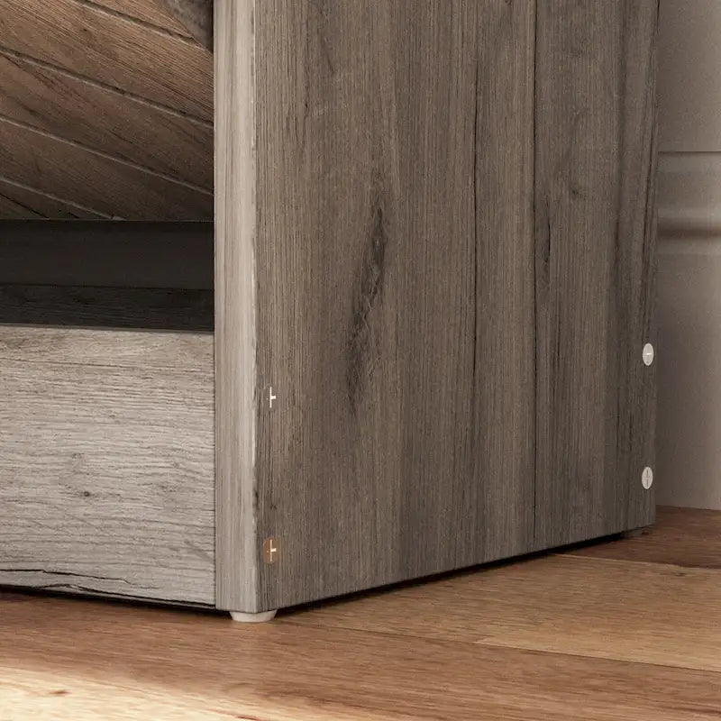 FUFU&GAGA Freestanding 2 Flip Drawers Shoe Cabinet Storage Organizer