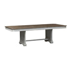Abbey Park Weathered Brown & Antique White Trestle Table