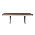 Abbey Park Weathered Brown & Antique White Trestle Table
