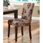 HomePop Classic Textured Sage Floral Chenille Dining Chair