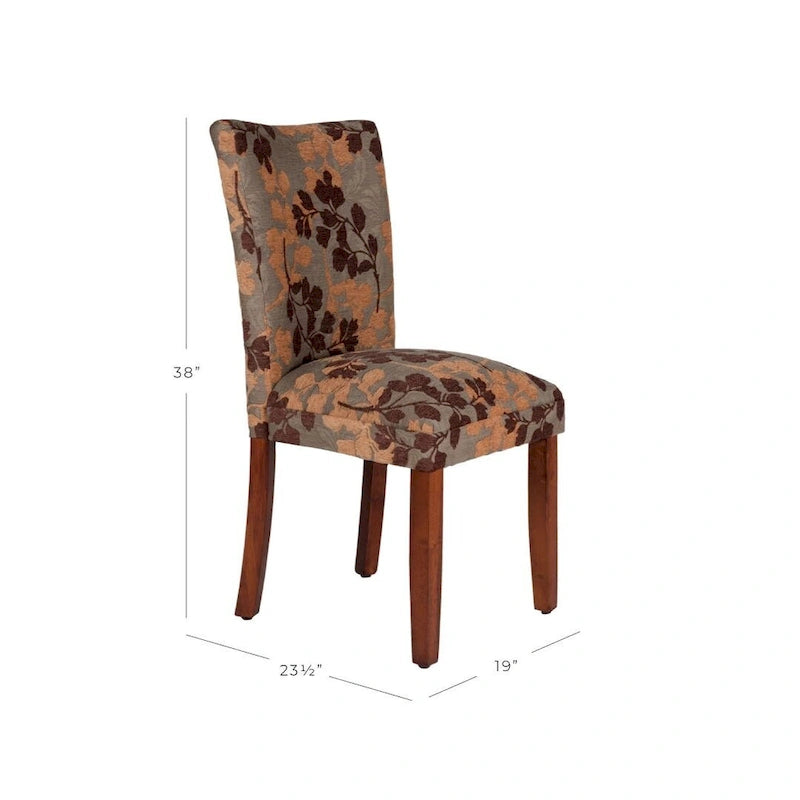 HomePop Classic Textured Sage Floral Chenille Dining Chair