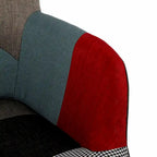 Patchwork Rocking Chair Upholstered Recliner Comfy Accent Chair