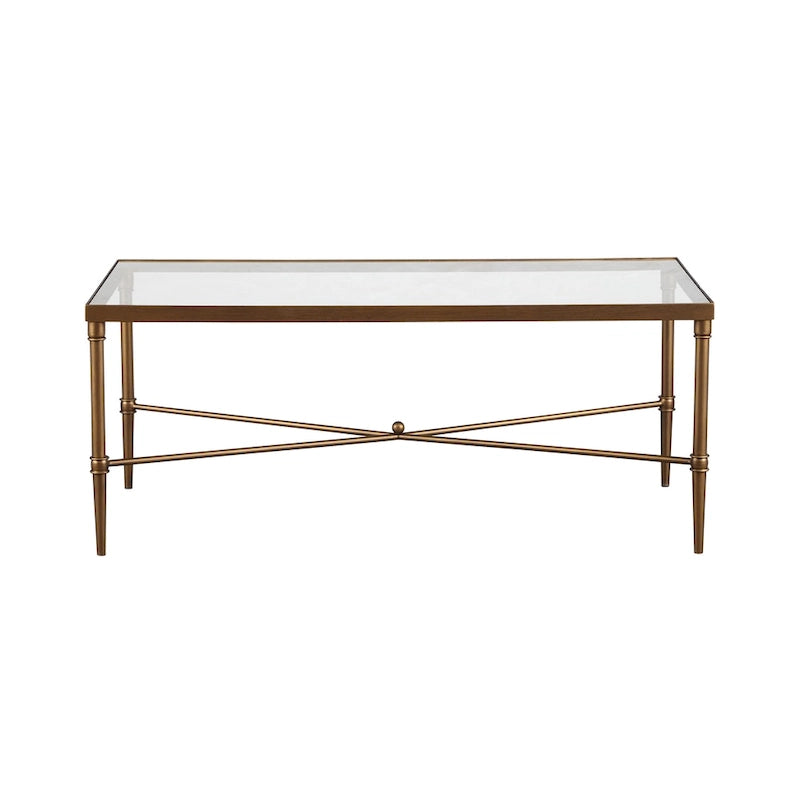 Madison Park Signature Porter Modern Glam Bronze Finish Coffee Table