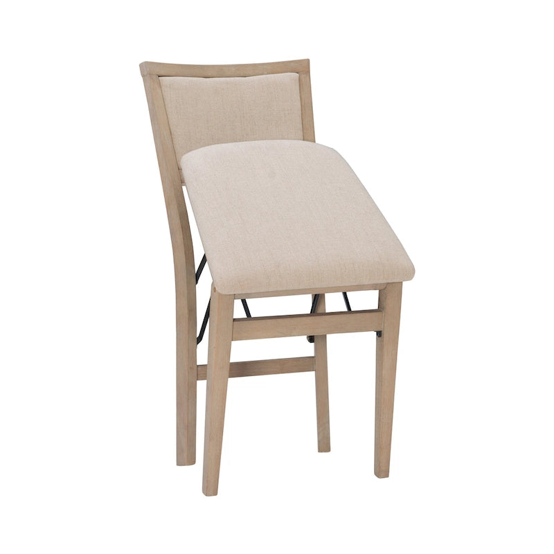 Ciara Wooden Grey Wash Folding Side Dining Chair (Set of 2)
