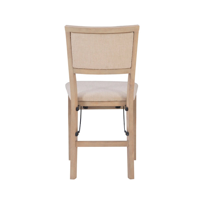 Ciara Wooden Grey Wash Folding Side Dining Chair (Set of 2)