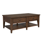 Liberty Furniture Lake House Cocktail Table Rustic Brown Oak