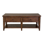 Liberty Furniture Lake House Cocktail Table Rustic Brown Oak
