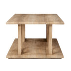 SEI Furniture Transitional Natural Wood Square Coffee Table