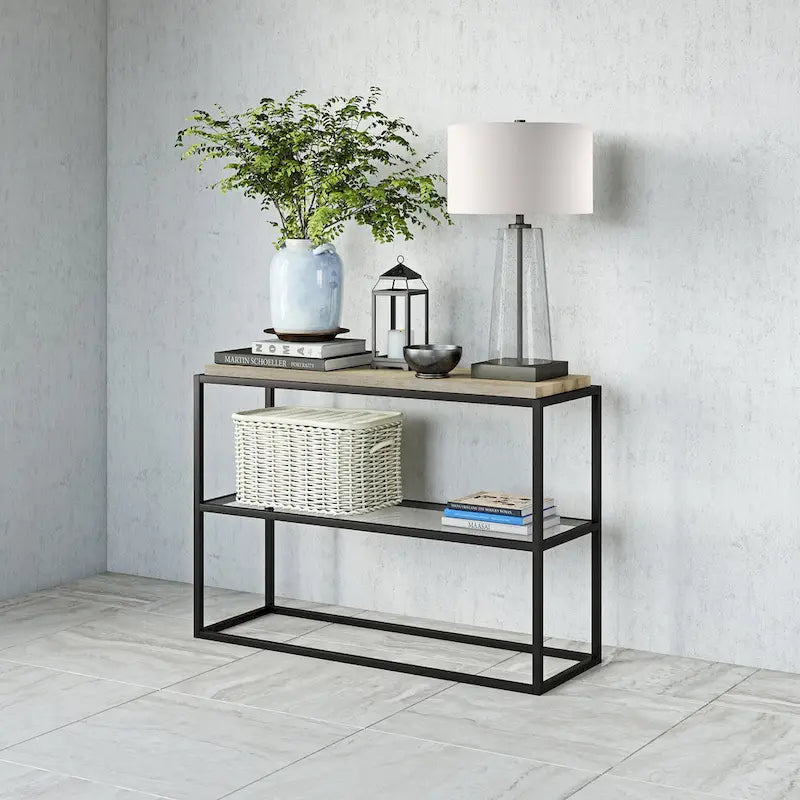 Carbon Loft Hyginus Blackened Bronze Console Table