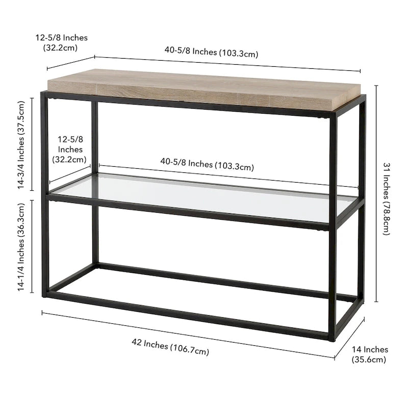 Carbon Loft Hyginus Blackened Bronze Console Table