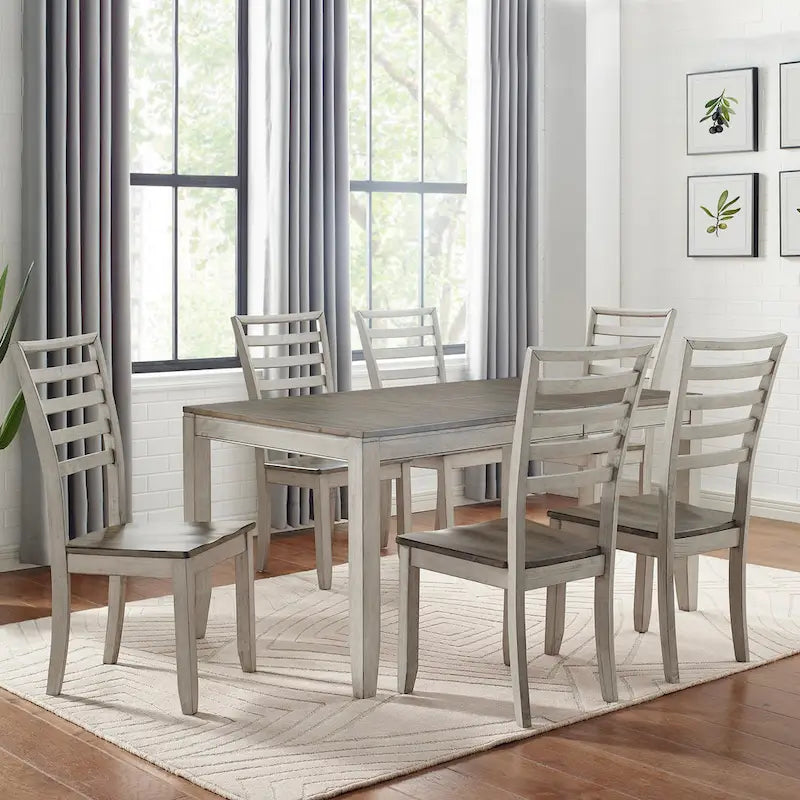 Steve Silver Aldrich Two-tone Smokey 7-piece Dining Set