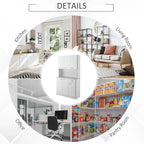 HOMCOM 71 Freestanding Kitchen Buffet Hutch Cupboard with 6 Doors, 3 Adjustable Shelves, and 1 Drawer, White
