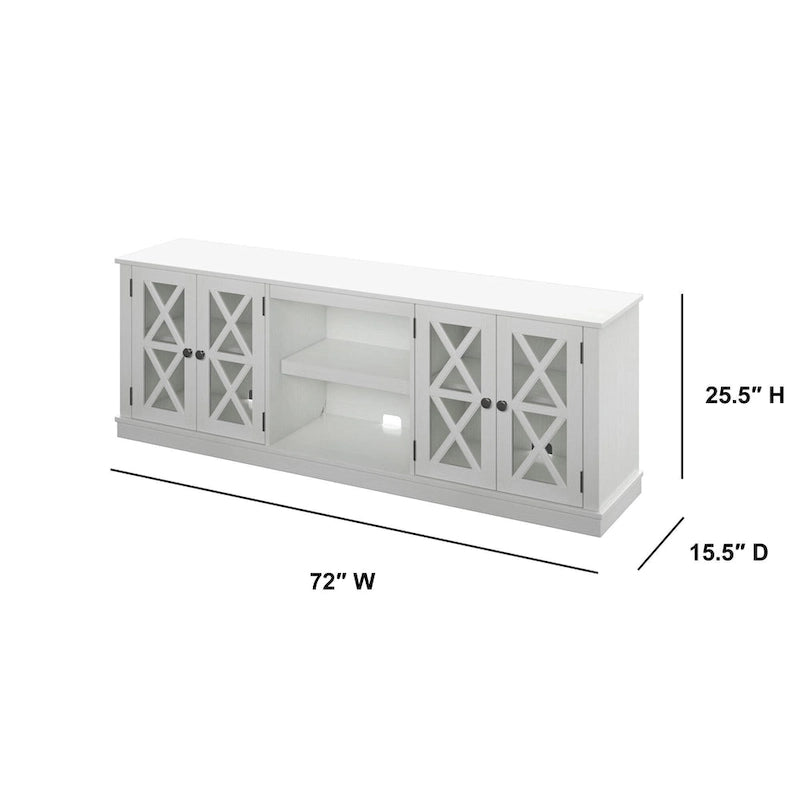 Modern Farmhouse TV Stand for TVs up to 80 - White