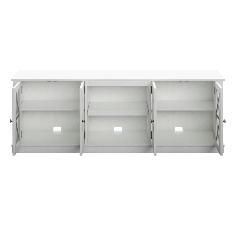 Modern Farmhouse TV Stand for TVs up to 80 - White