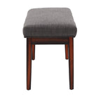 Hawthorne Upholstered Espresso Finish Bench by iNSPIRE Q Bold