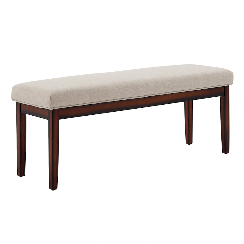 Hawthorne Upholstered Espresso Finish Bench by iNSPIRE Q Bold