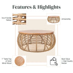 The Curated Nomad Doolittle Round Rattan Coffee Table