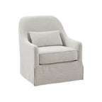 Madison Park Doane Ivory/Black 360 degree Swivel Glider Chair