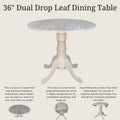 International Concepts Solid Wood Round 36-inch Drop-leaf Dining Table - Unfinished