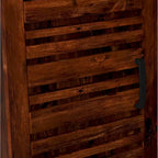 Bridgevine Home Sausalito 78 inch high Left Pier Cabinet, No Assembly Required, Whiskey Finish