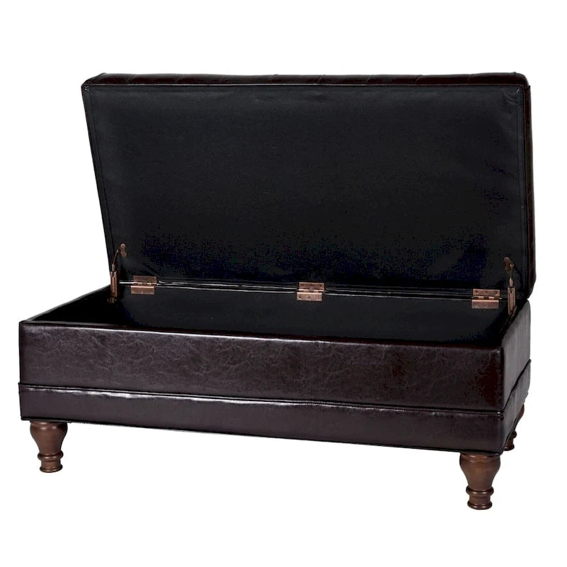 Copper Grove Altmara Tufted Espresso Storage Bench