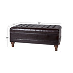 Copper Grove Altmara Tufted Espresso Storage Bench