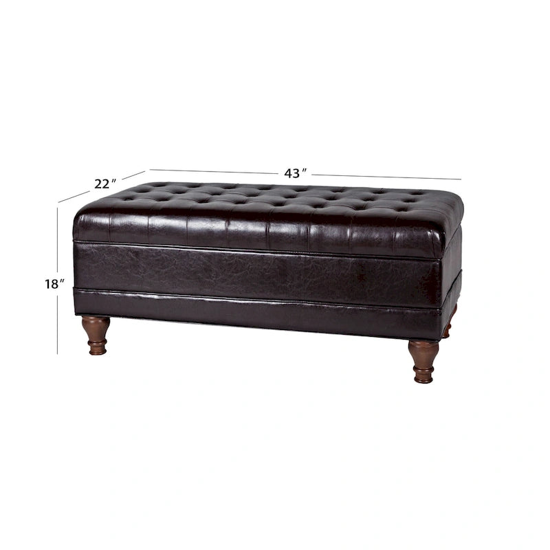 Copper Grove Altmara Tufted Espresso Storage Bench