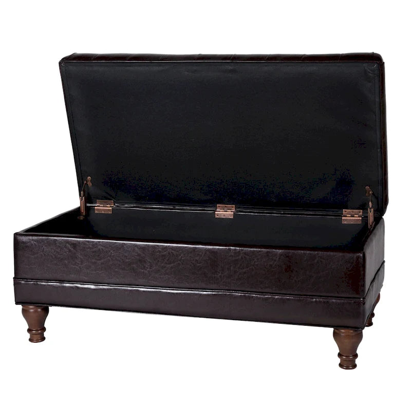 Copper Grove Altmara Tufted Espresso Storage Bench