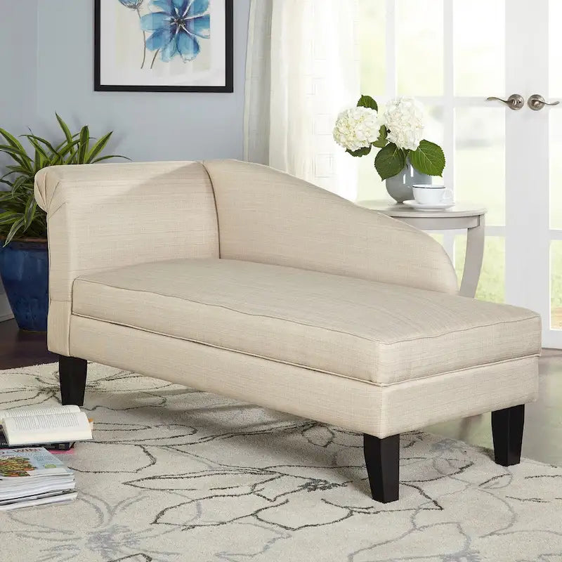 Simple Living Chaise Lounge with Storage Compartment
