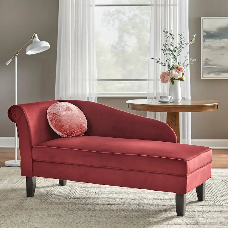 Simple Living Chaise Lounge with Storage Compartment