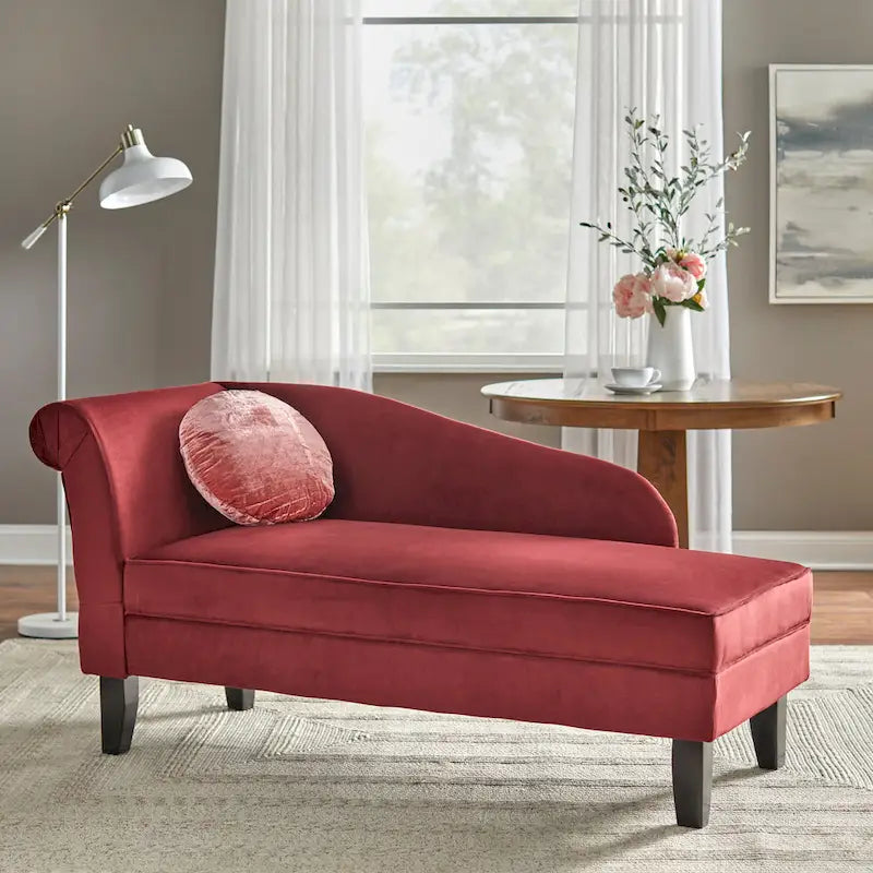 Simple Living Chaise Lounge with Storage Compartment