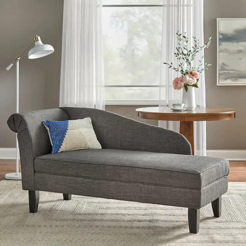Simple Living Chaise Lounge with Storage Compartment