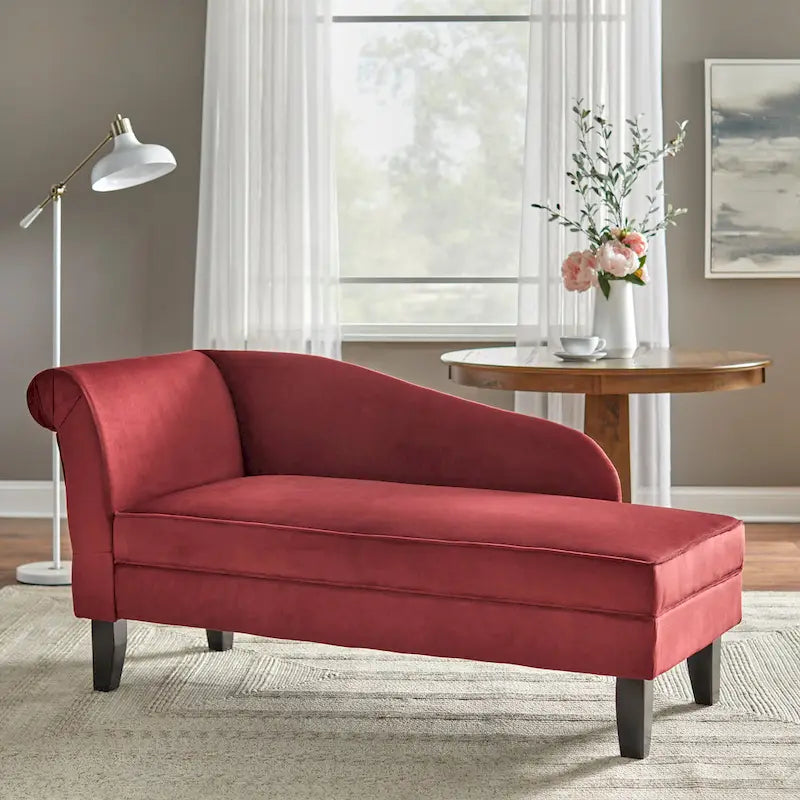 Simple Living Chaise Lounge with Storage Compartment
