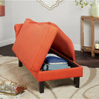 Simple Living Chaise Lounge with Storage Compartment