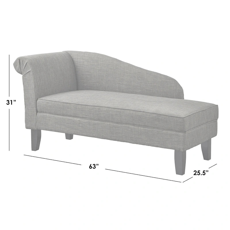 Simple Living Chaise Lounge with Storage Compartment