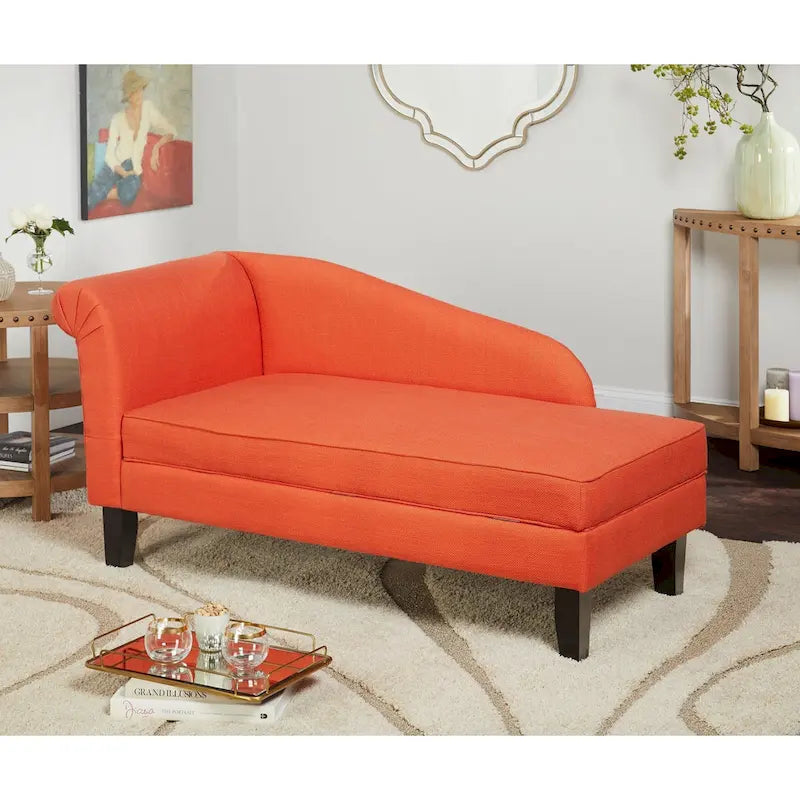 Simple Living Chaise Lounge with Storage Compartment