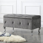 Upholstered Tufted Storage Bench