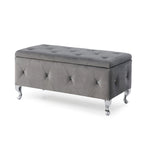 Upholstered Tufted Storage Bench